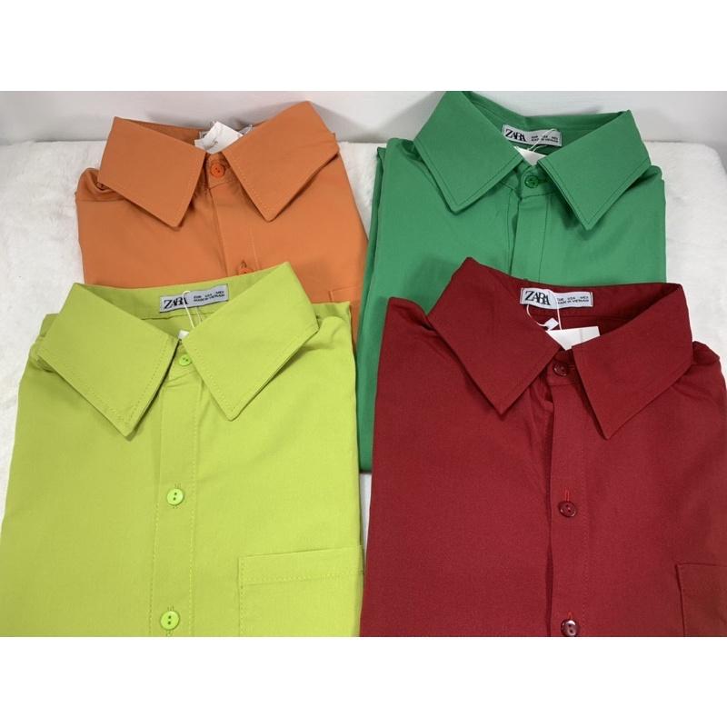 NGYÊN SET SƠMI Zar gồm áo ngắn tay kèm quần short đùi chất dày
