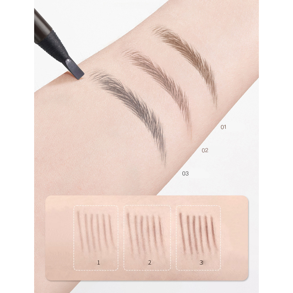 Chì xé kẻ mày hai đầu chống nước lâu trôi Treechada Eyebrow Thái Lan 4g phẩy sợi siêu mảnh 2mm