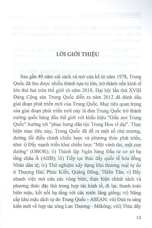 Đánh Giá, Dự Báo Tác Động Của Điều Chỉnh Chiến Lược Và Phương Thức Phát Triển Mới Của Trung Quốc Đến Asean Và Gợi Mở Chính Sách Cho Việt Nam (Sách Chuyên Khảo)