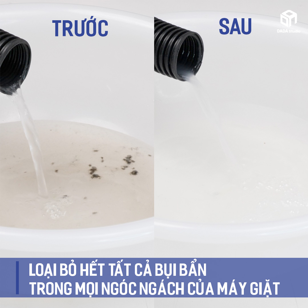 Bột tẩy vệ sinh lồng máy giặt loại trừ vi khuẩn, nấm mùi hôi hiệu quả Homes Queen 400gram (cho máy lồng ngang &amp; đứng)