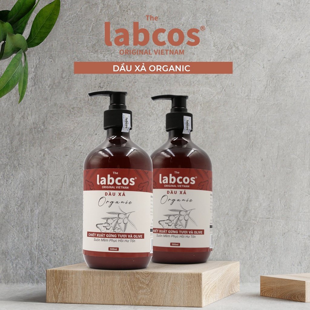 Combo Gội Xả Organic The Labcos Original Chiết Xuất Thiên Nhiên 8 Loại Thảo Mộc Nuôi Dưỡng Da Đầu Và Mái Tóc