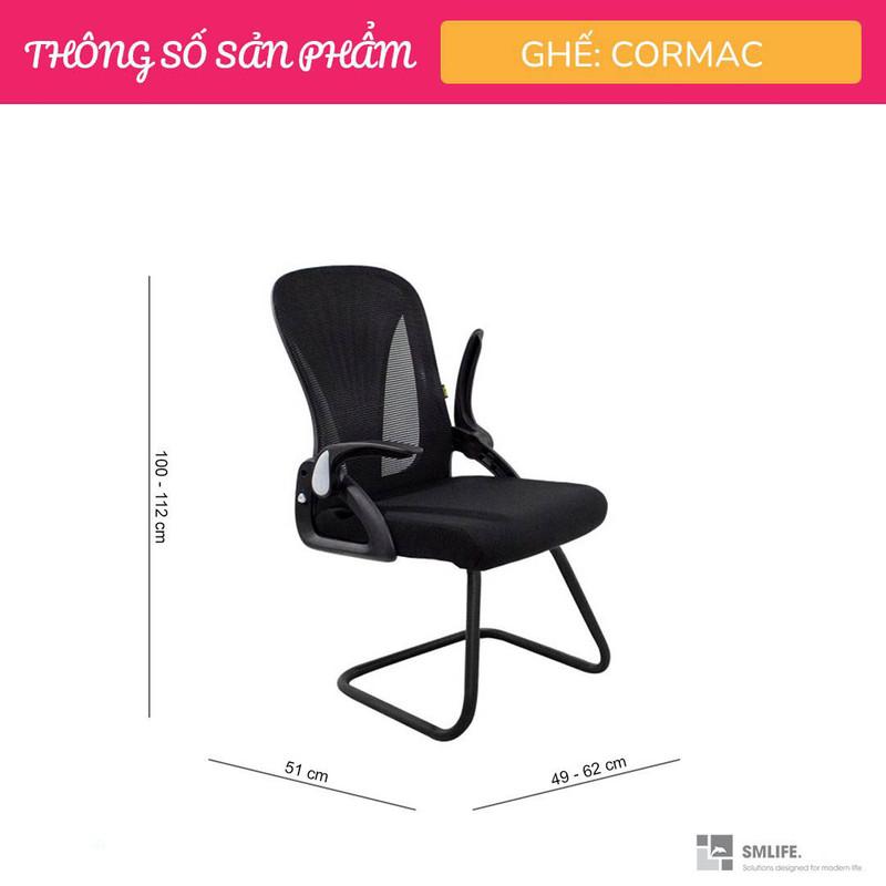 Ghế chân quỳ lưng trung bọc lưới SMLIFE Cormac