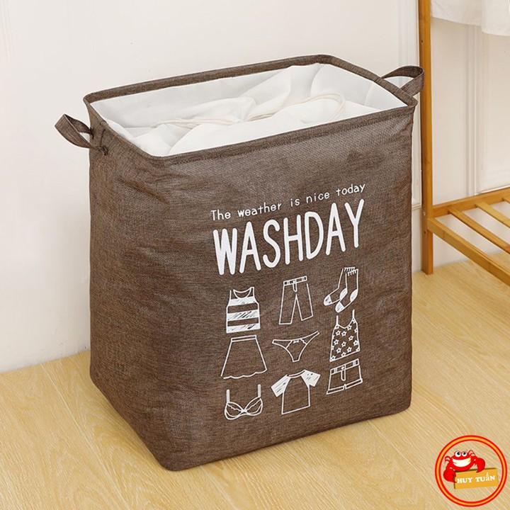 Hộp vải đựng chăn màn quần áo gấp gọn WASHDAY 75L