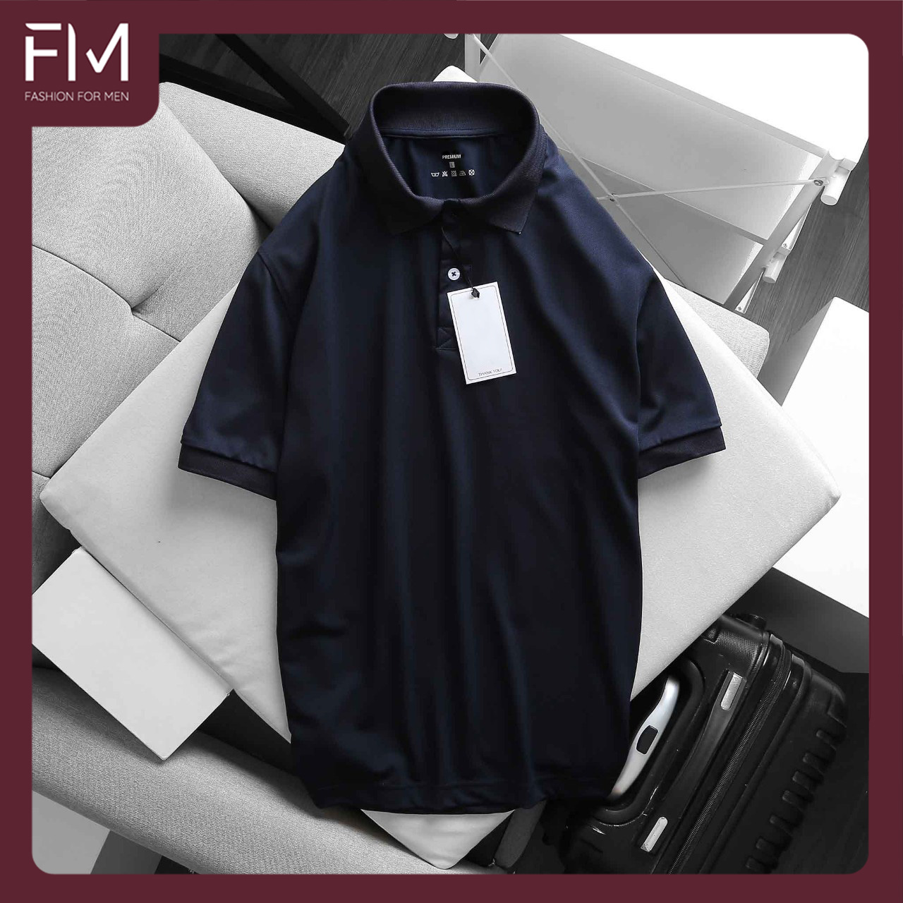 Áo thun polo nam cổ bẻ thun cá sấu cao cấp, thiết kế đơn giản trơn basic - FORMEN SHOP - FMHK001