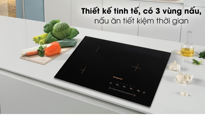 Bếp Từ Ba Vùng Nấu Lắp Âm Kangaroo KG836i - Hàng Chính Hãng Thái Lan