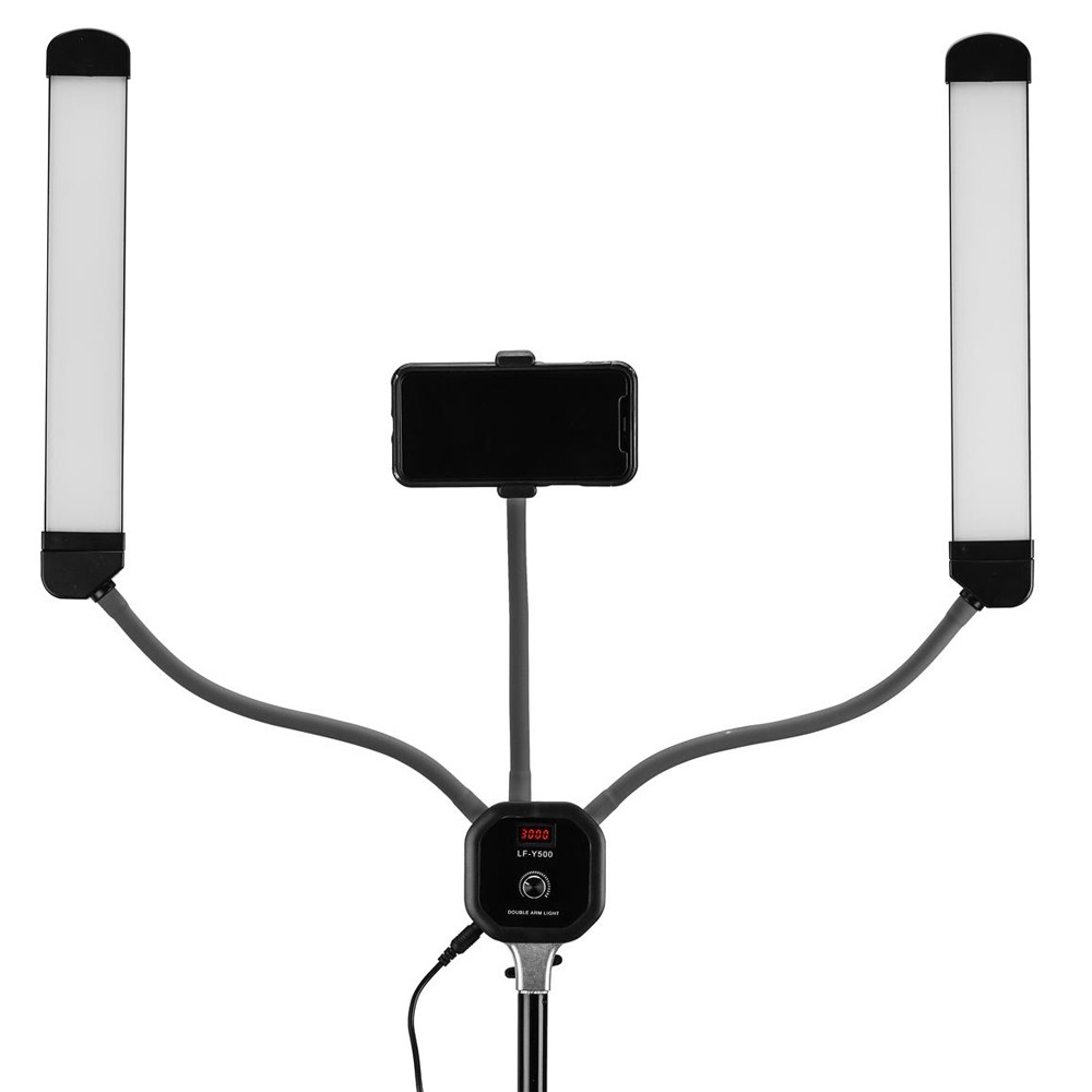 Đèn LED Livestream Double Arm - Chuyên Dụng Cho Spa, Phun Xăm, Makeup, Chụp Ảnh, Quay Video