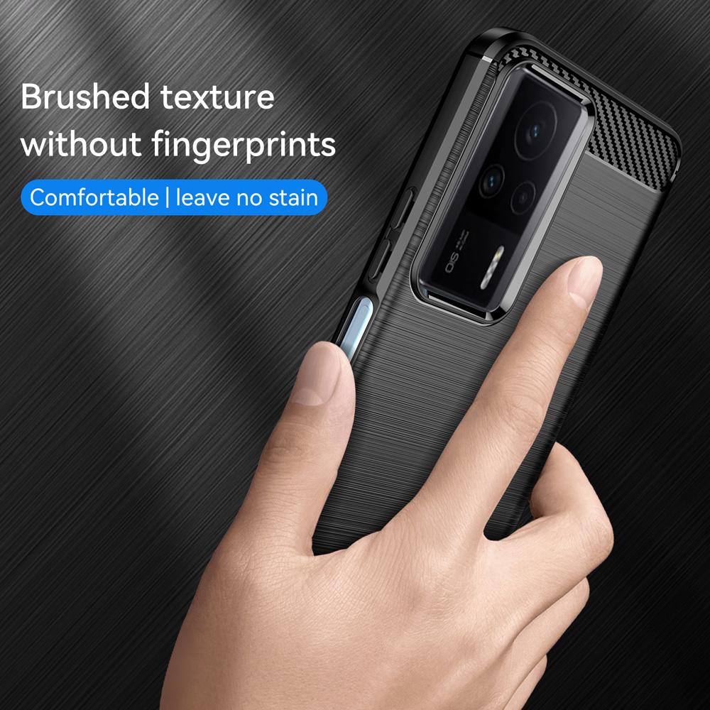 Ốp lưng cho Xiaomi Redmi K60E silicone mềm Carbone phay xước chống sốc chống vân tay