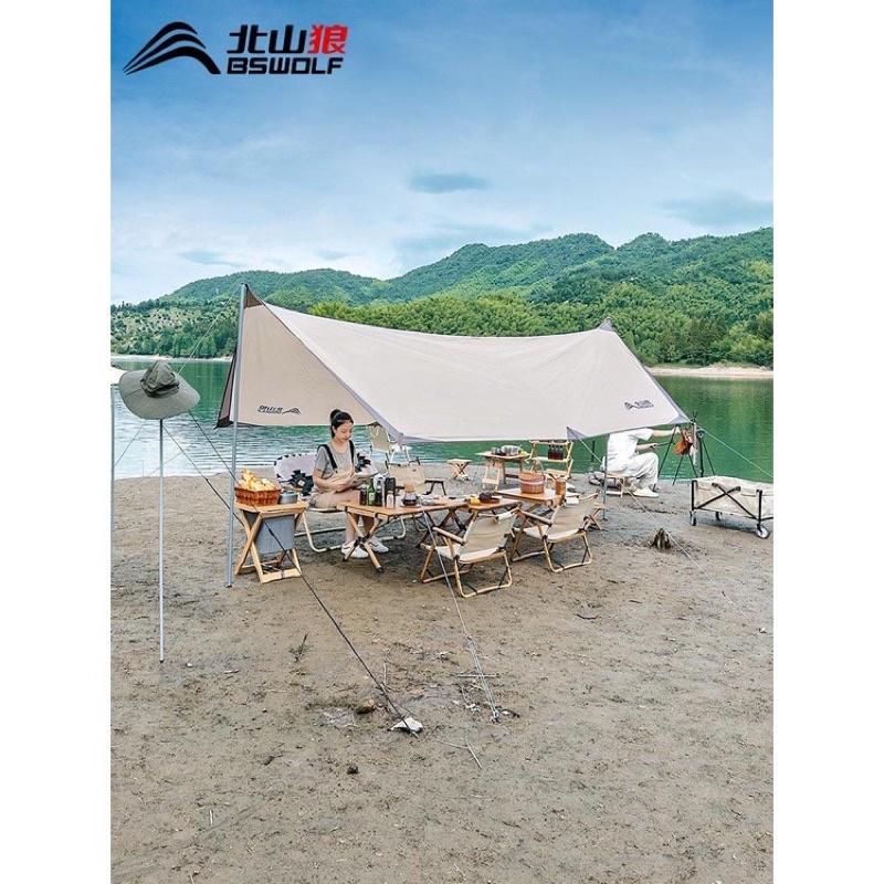 Bạt tăng, tấm tăng lục giác 12m2 BSWOLF- Cắm trại, dã ngoại, phượt cho gia đình, teambuilding 6-8 người.