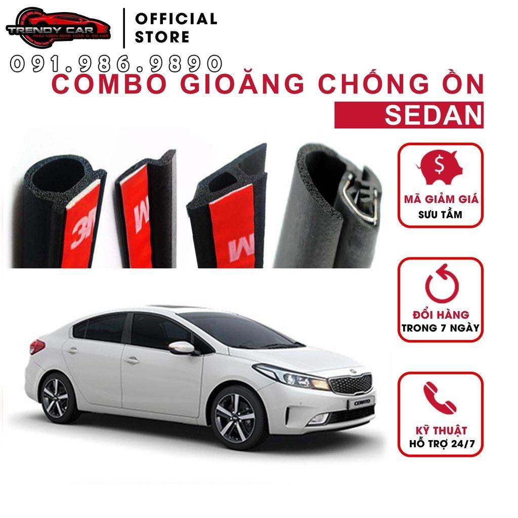 Combo Gioăng cao su chống ồn cho xe hơi Sedan (Gioăng D, P, Z, B lõi thép) Loại sản phẩm chống ồn xe ô tô cao cấp