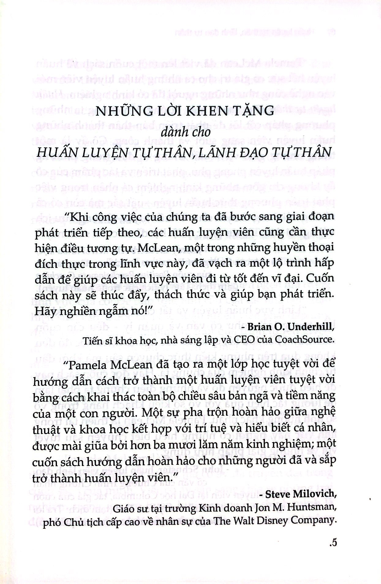 Huấn Luyện Tự Thân, Lãnh Đạo Tự Thân - Self As Coach, Self As Leader