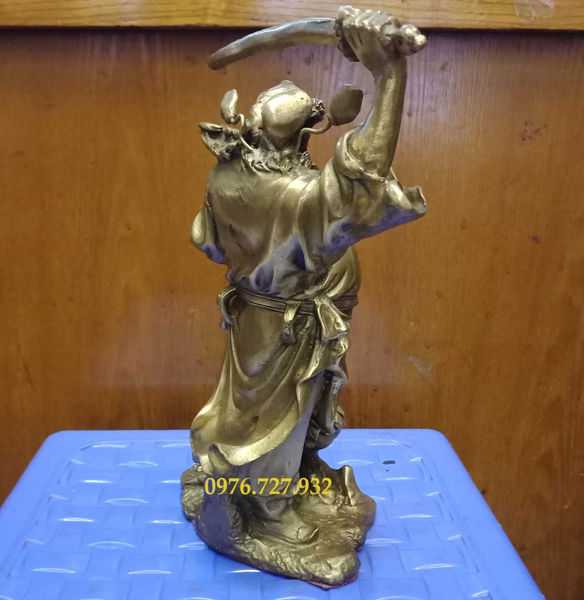 Tượng thần chung quỳ bắt ma cao 23cm bằng đồng, tượng chung quỳ bắt ma