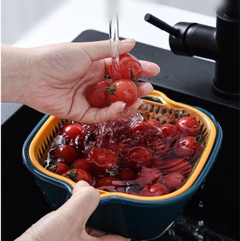 Bộ rổ nhựa 6 món kèm thau rửa cao cấp đủ size tiện dụng