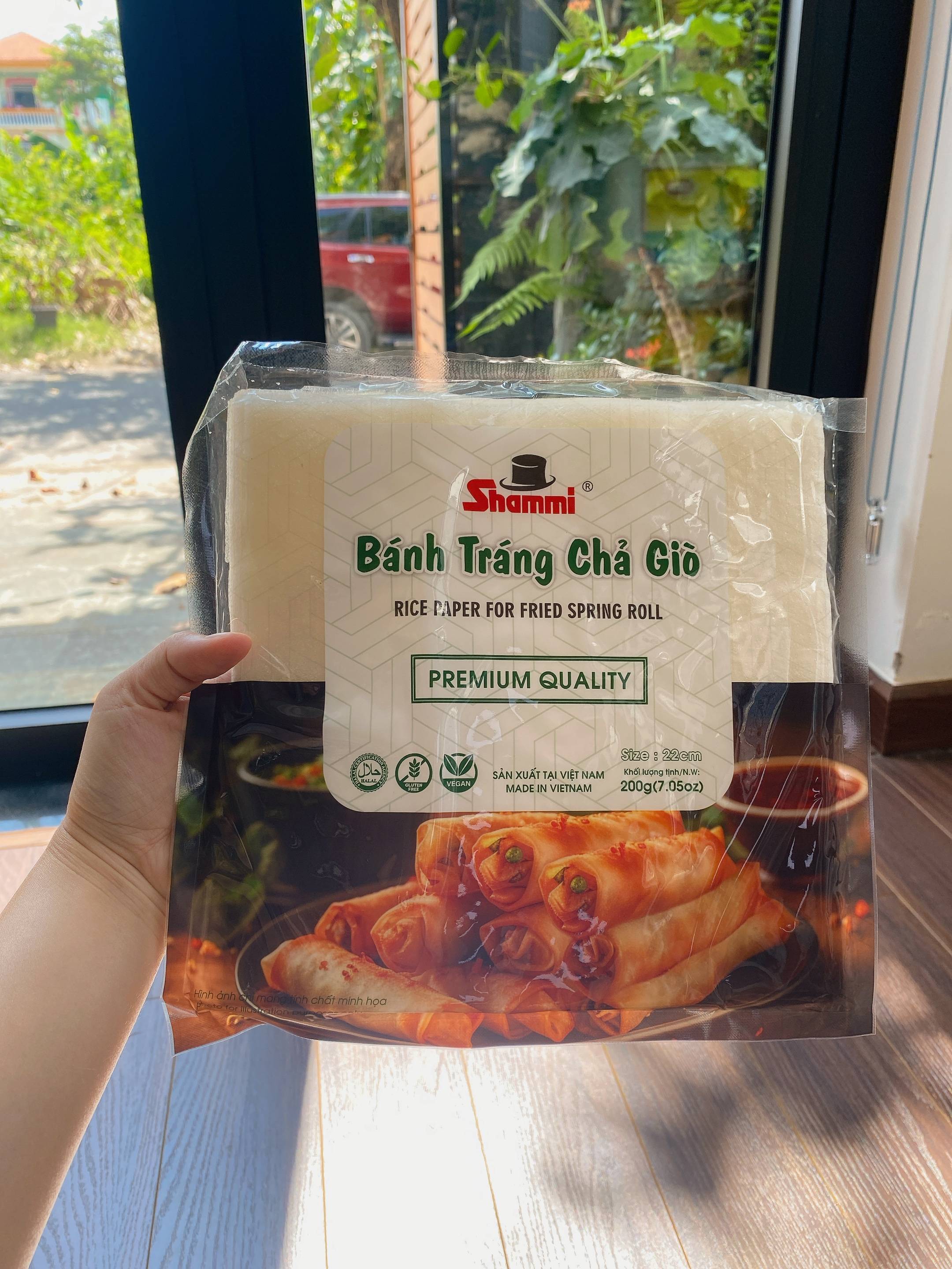 Bánh tráng chả giò Shammi gói 200g, bánh tráng cuốn chả giò size 22cm, bánh đa nem xuất khẩu