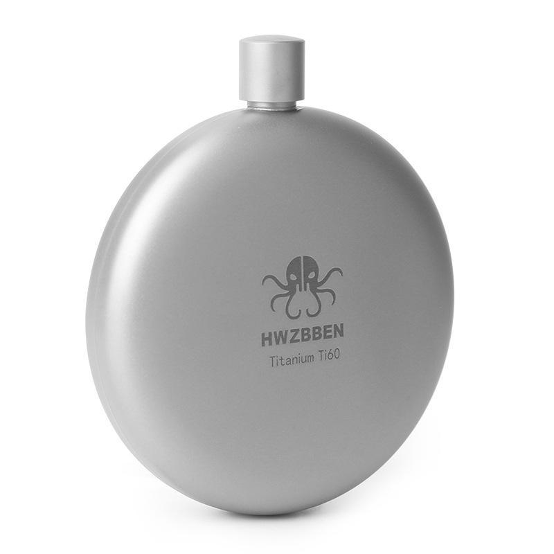 170ml Titanium Hip Flagon Ultralight Pocket for Outdoor Hiking Camping