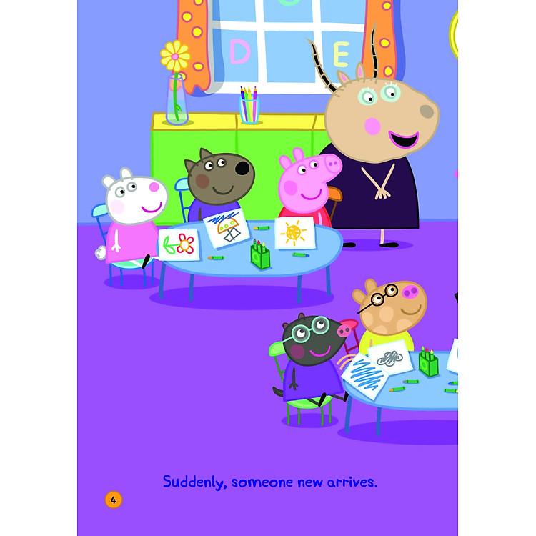 Sách Một Ngày Ở Trường Của Peppa - Peppa Pig Song Ngữ Anh-Việt - Tặng Kèm Sticker