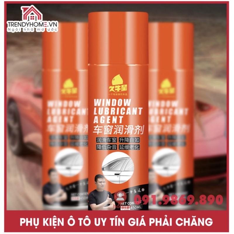 Chai xịt bôi trơn gioăng cửa kính ô tô xe hơi dung dịch bảo dưỡng làm mới cao su chống kẹt, phá rỉ sét