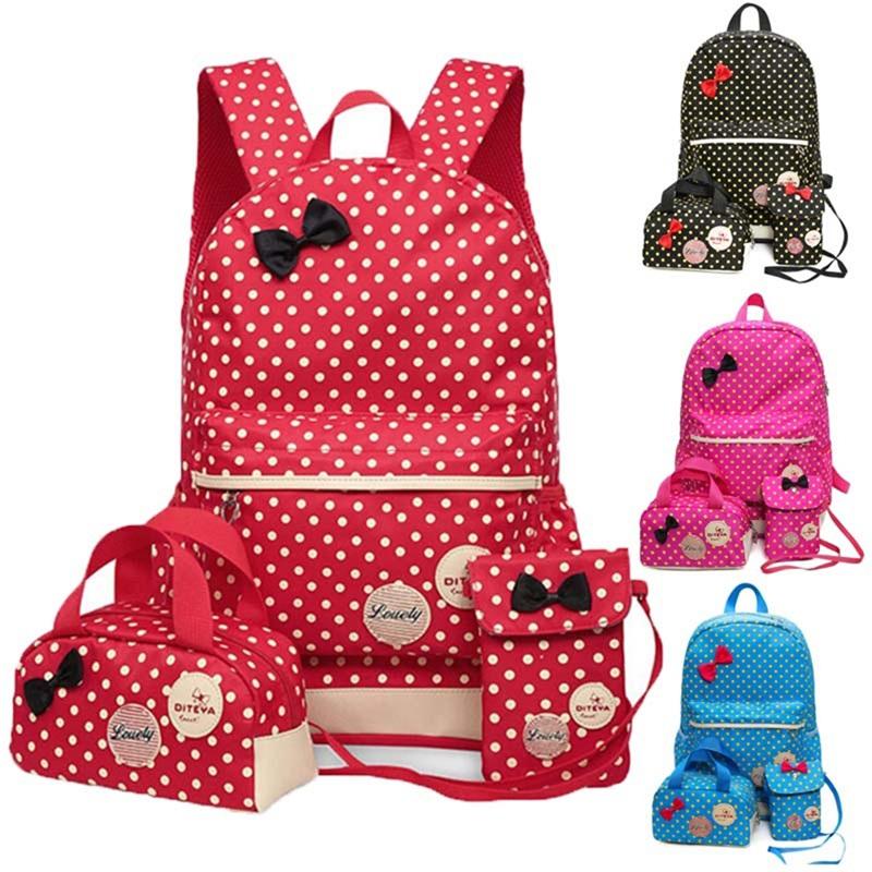 3 Cái/bộ Dễ Thương In Trường Túi Cho Bé Gái Trẻ Em Chống Nước Trường Ba Lô Trẻ Em Túi Schoolbag Nylon Mochila Infantil
