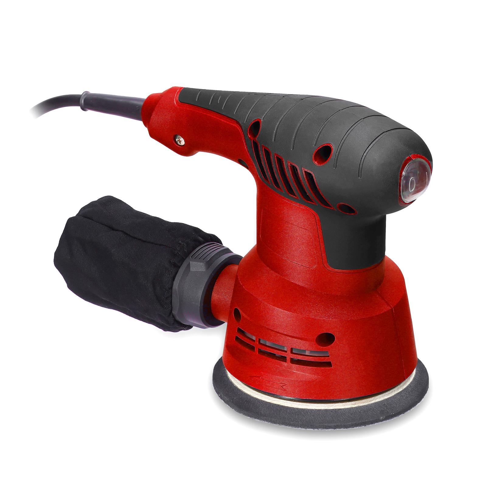300W Máy Chà Nhám Lập Dị Điện Cầm Tay Tấm Chà Nhám 5 Inch 125Mm Máy Đánh Bóng Điện Chế Biến Gỗ Nội Thất Máy Đánh Bóng Ô Tô Có Hộp Đựng Bụi 6 Tốc Độ Điều Chỉnh