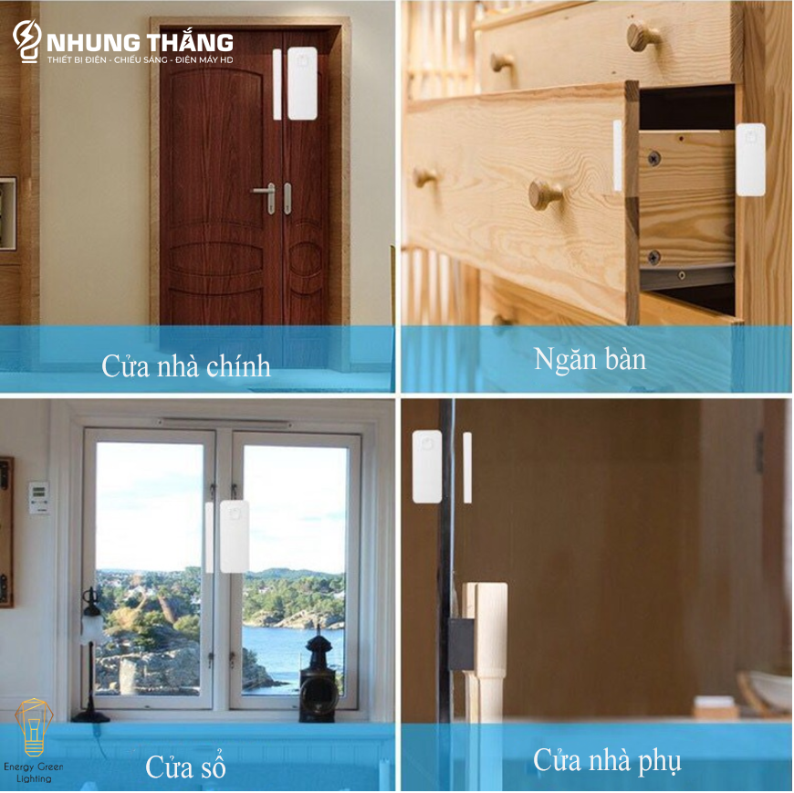 Chuông Báo Động Gắn Cửa Nhà - Cảm Biến Cảnh Báo Chống Trộm Qua Ứng Dụng Điện Thoại - Kiểm Soát An Toàn , Hiệu Quả