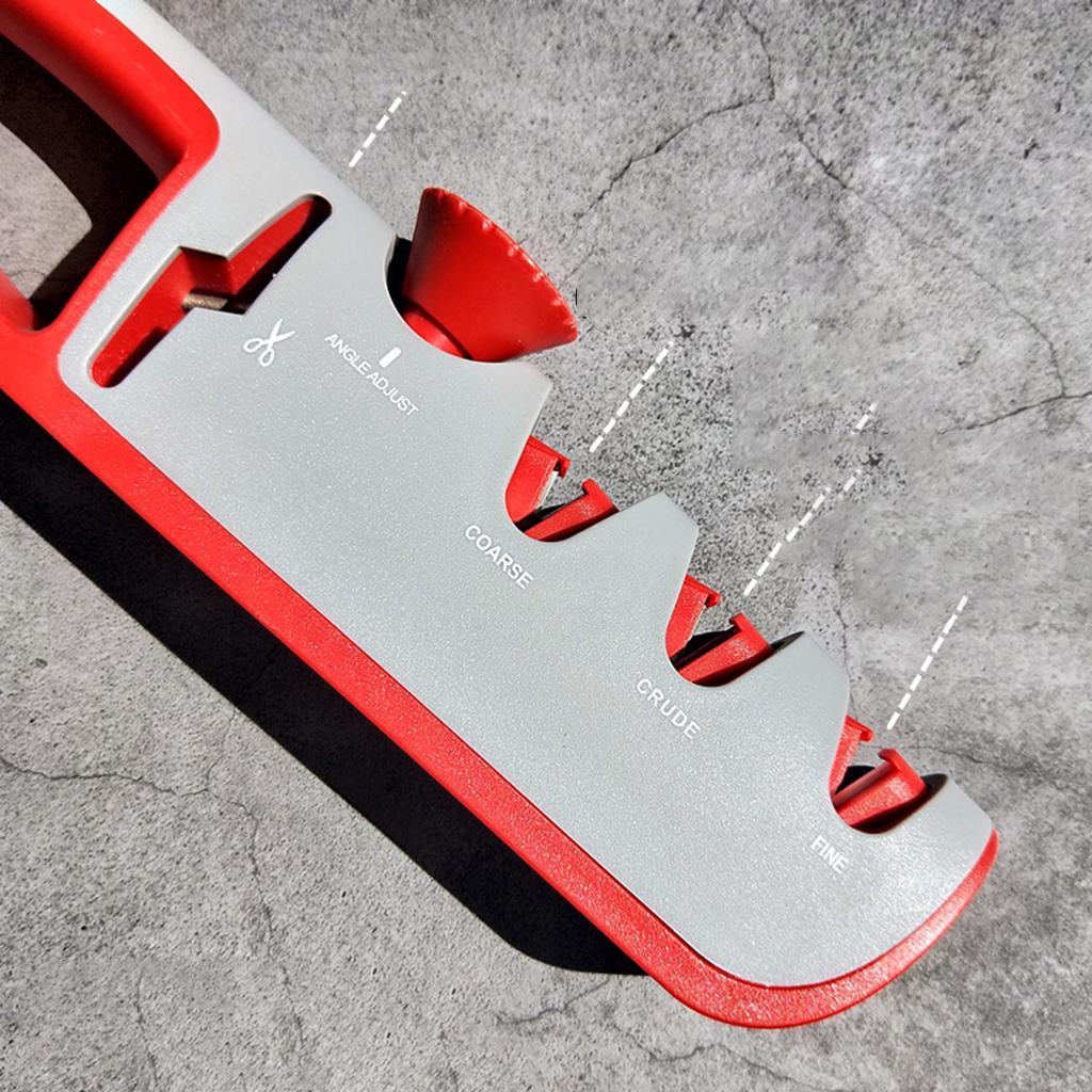 Kitchen Knife Sharpener Adjustable Scissor Knife Sharpening Tool Black Red