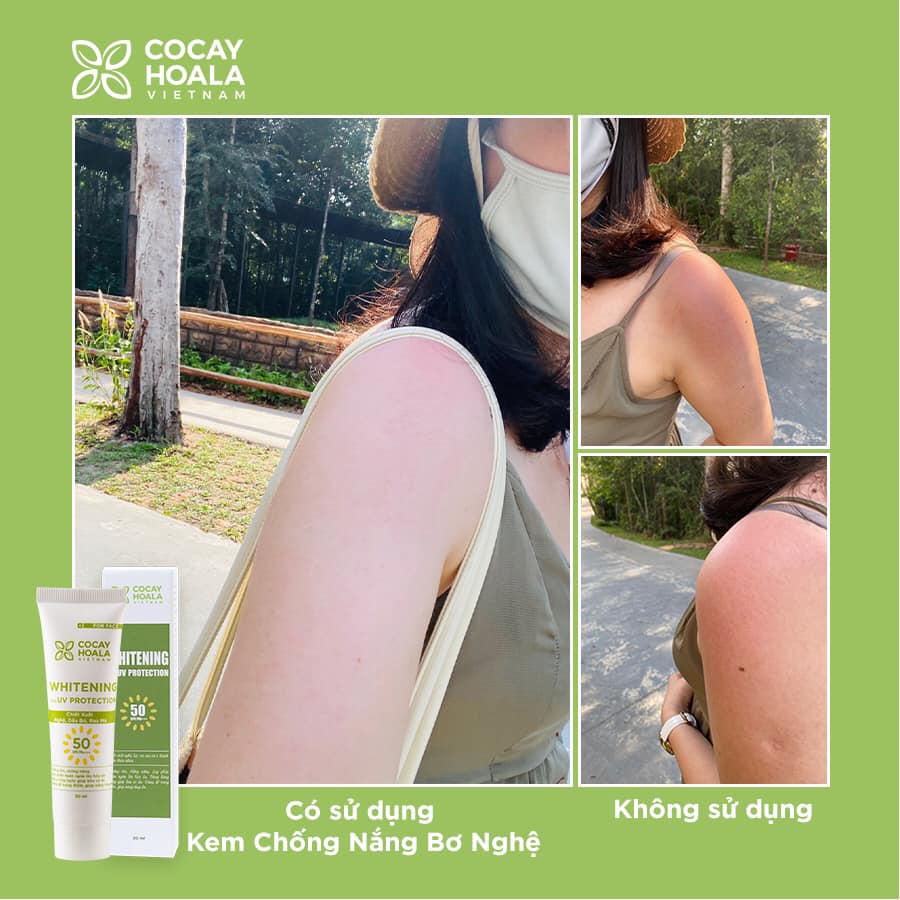 Kem Chống Nắng Bơ Nghệ Kiềm Dầu, Chống Thấm Nước, Nâng tông da SPF50+ PA+++ 30ml