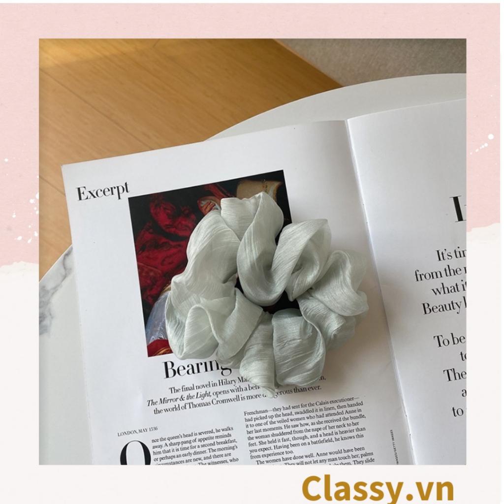 Dây cột tóc Classy, Scrunchies vải voan mềm mịn, màu sắc tông pastel trang nhã PK1505