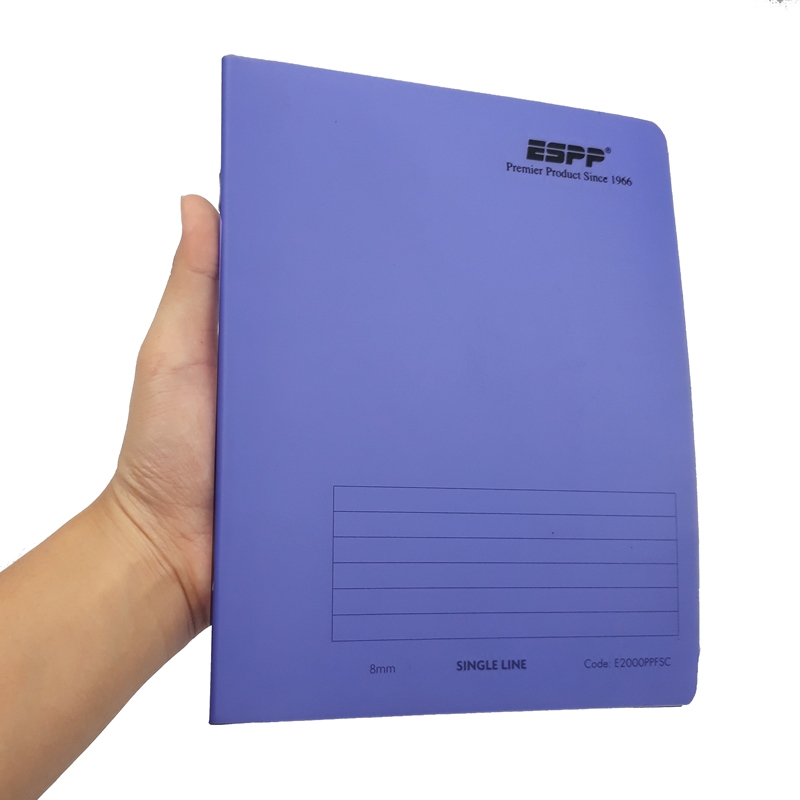 Sổ Note ESPP F5 120 Trang PP - Kẻ Ngang 8mm - Mẫu 3 - Màu Tím