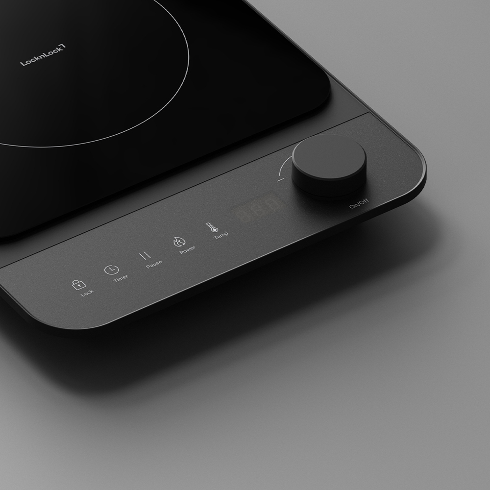 Bếp điện từ Locknlock Induction cooker EJI351BLK công suất 2000W - Màu đen - Hàng Chính Hãng - JoyMall