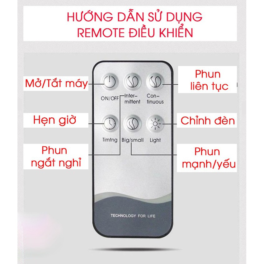 Máy khuếch tán tinh dầu cổ cao vân gỗ kèm remote led 7 màu 550ml