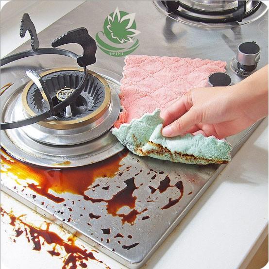 COMBO 10 Khăn Lau 2 Mặt Đa Năng Bằng Vải Bông Cao Cấp Siêu Thấm Nước Hàng Chất Lượng Cao Nhập Khẩu