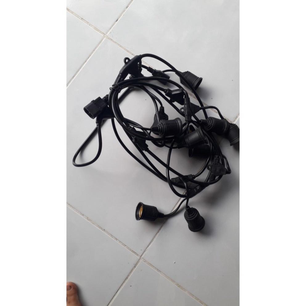 Bộ dây đúc đui đèn trang trí ngoài trời đui E27 - 5,5m chống nước