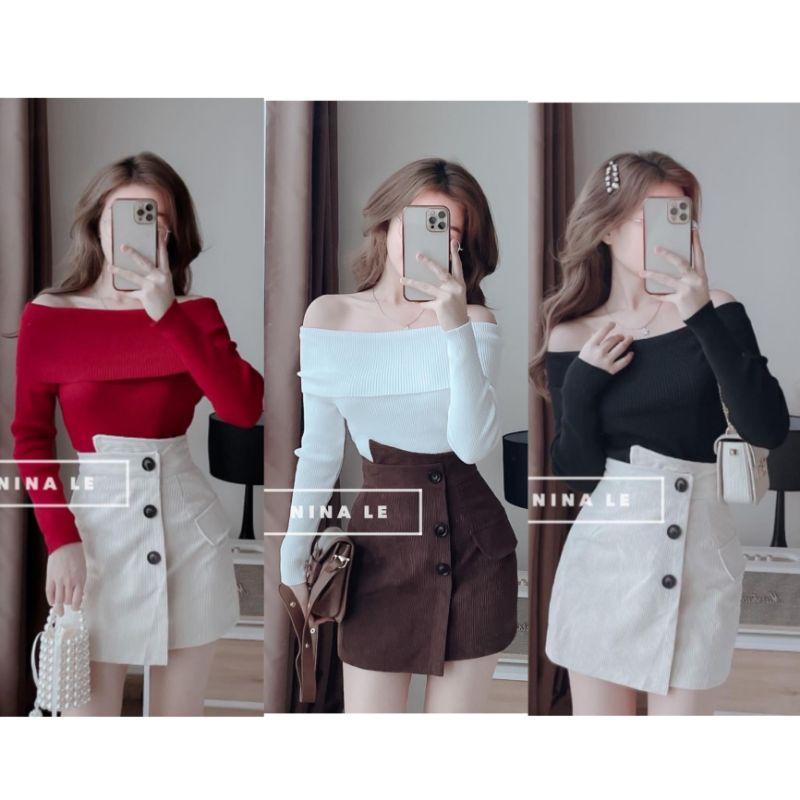 SET ÁO GÂN BẸT VAI CHÂN VÁY