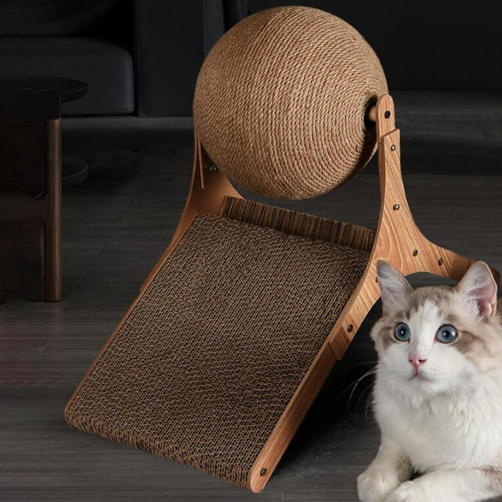 Sisal Cat Scratching Ball for Cats and Kittens Scratcher Scratch Pad Indoor Cats Cardboard Interactive Pet Toy