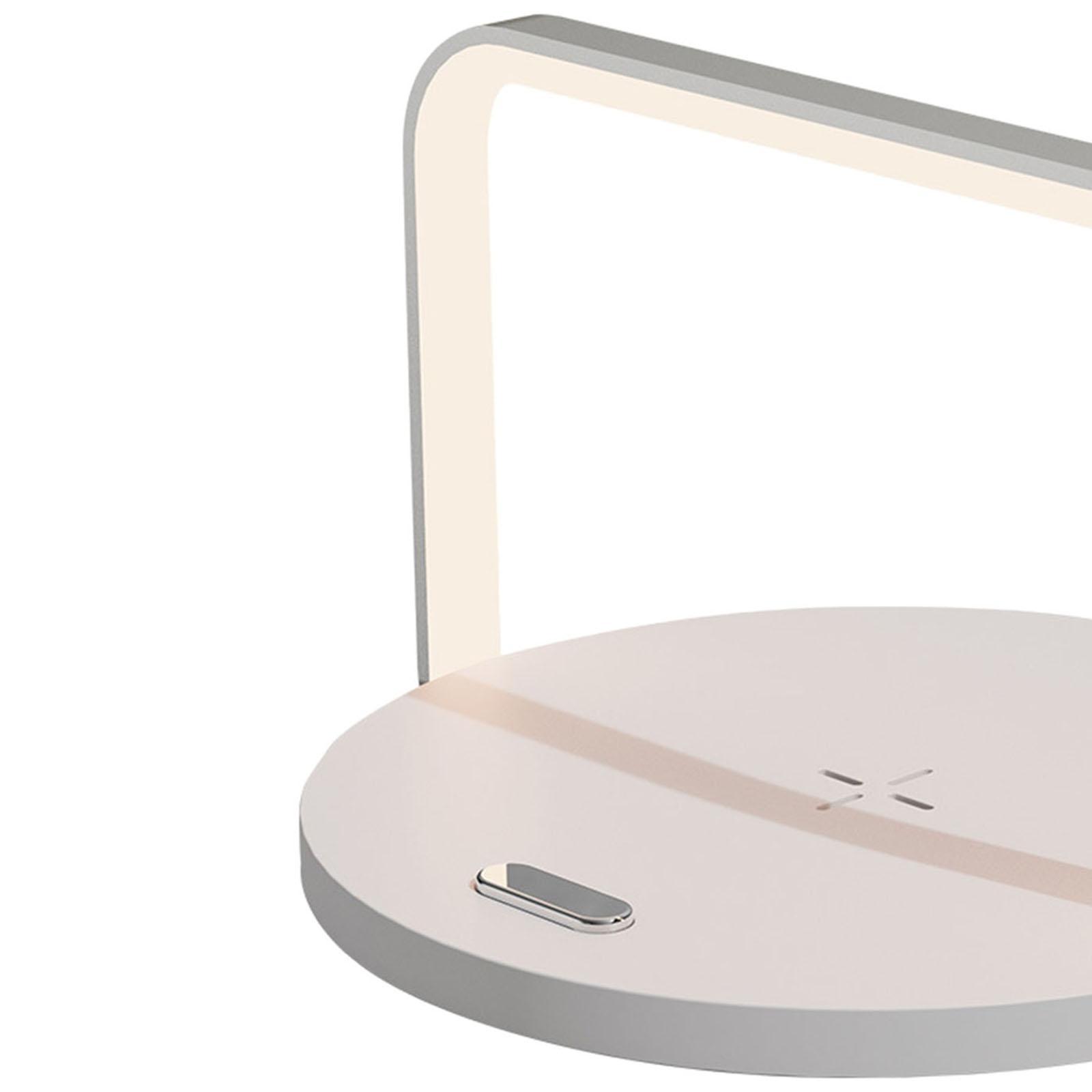 USB LED Desk Lamp with Fast Wireless Charger Bedside Light Bedroom Reading