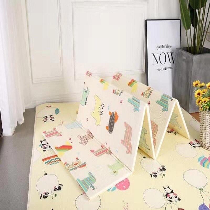 Thảm xốp gấp gọn xpe 2 mặt cho bé tập bò chống ngã chống thấm, Chiếu Ngủ Văn Phòng