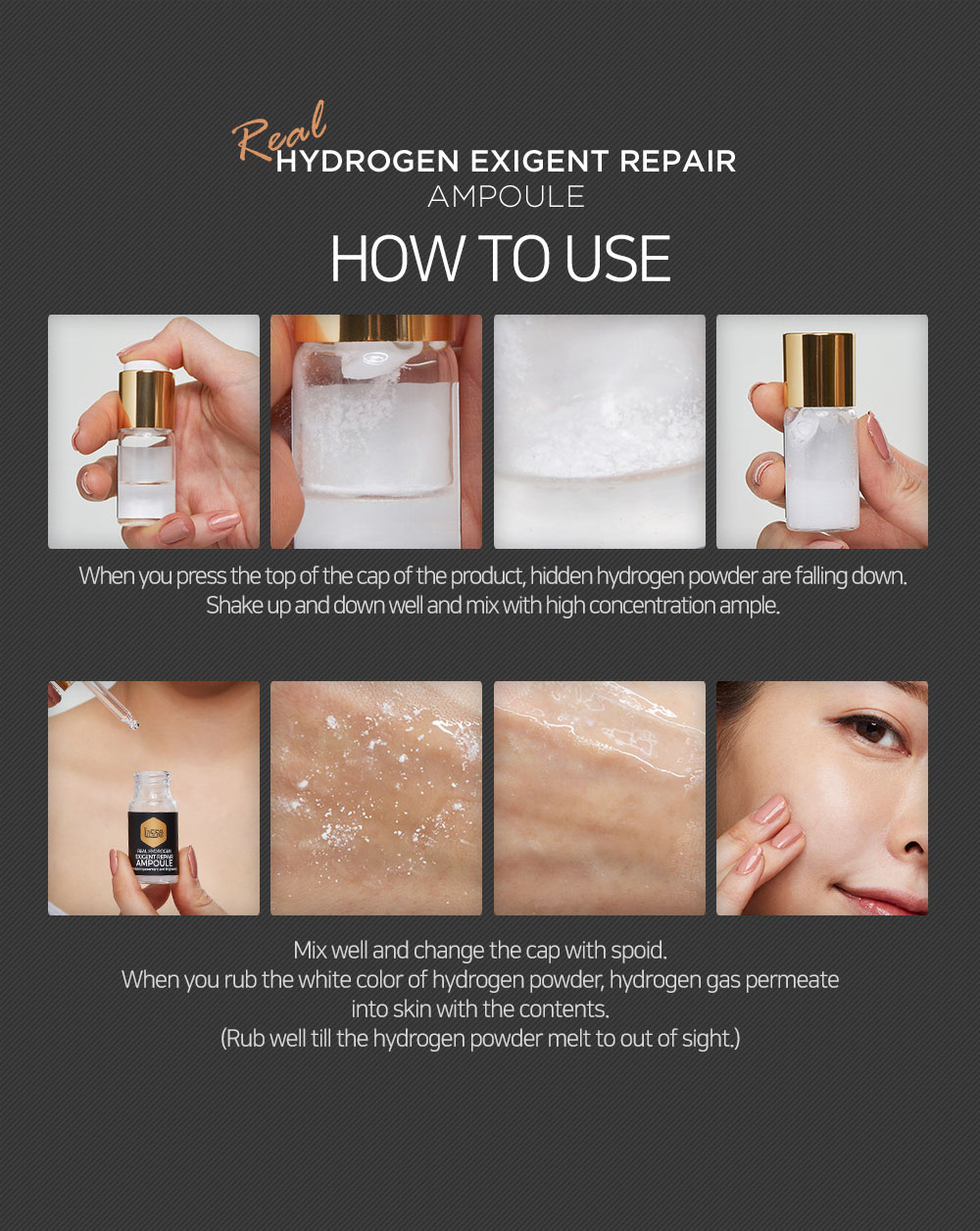 Serum tinh chất Hydrogen Lisse Real Hydrogen Exigent Repair Ampoule (Hộp 10 Lọ)