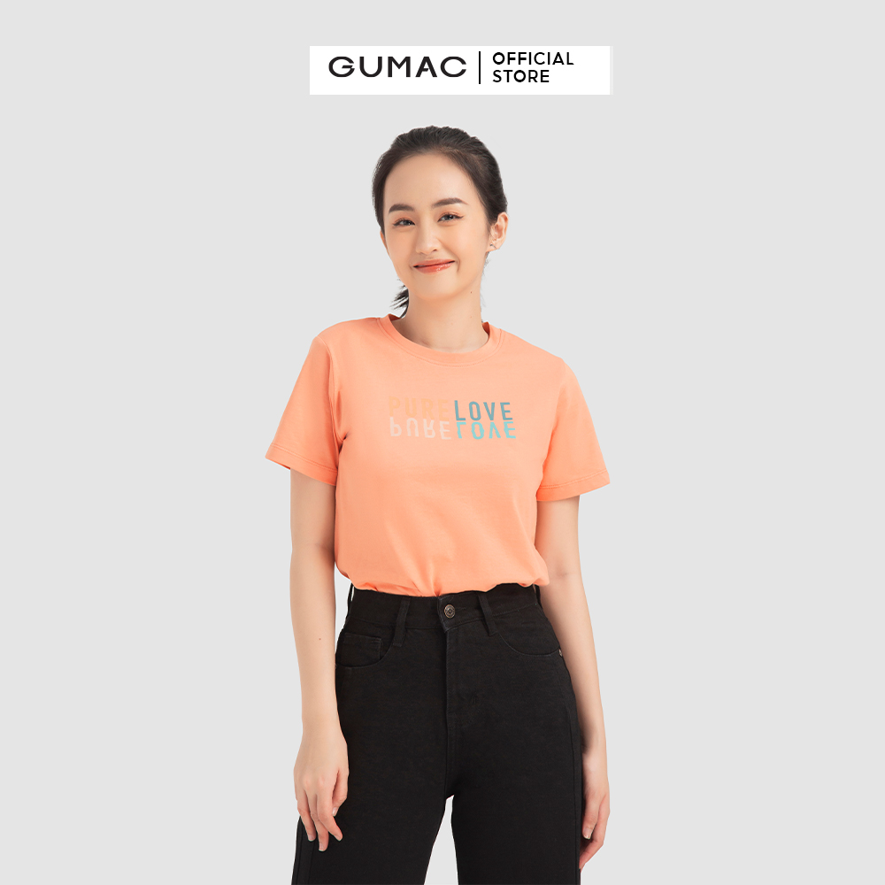 Quần jeans nữ GUMAC QJB12024 ống rộng phối