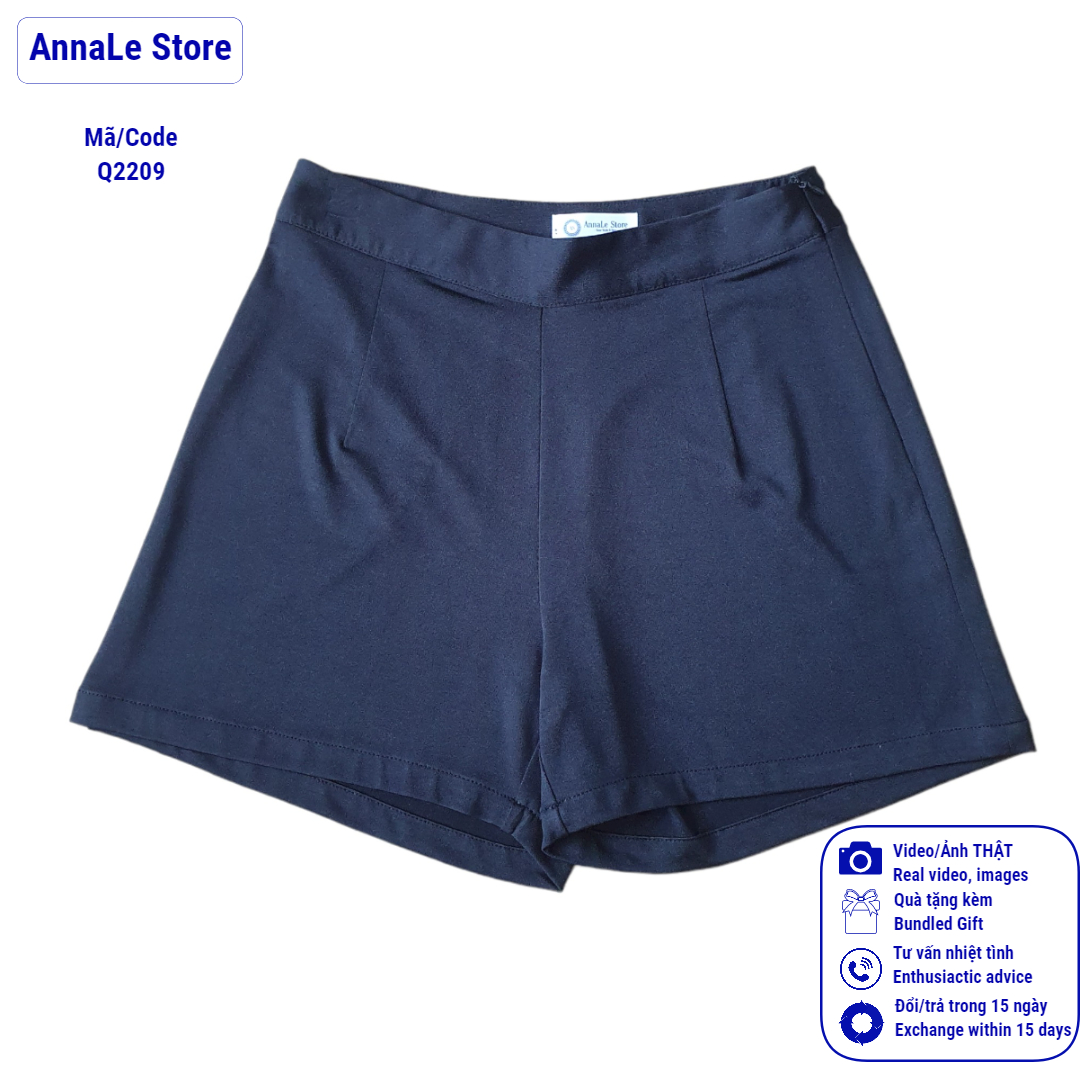 Quần sọc, quần đùi thun dày dặn cao cấp, 5 size eo đến 94cm, Q2209, AnnaLe Store