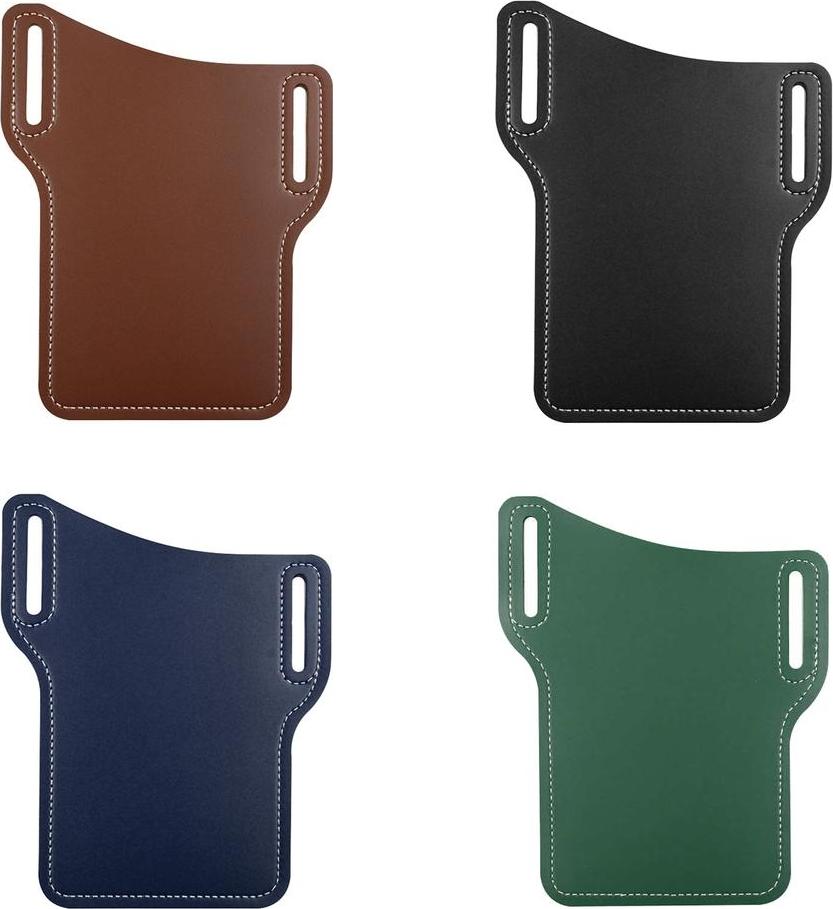Men Waist Phone Bag PU Loop Holster Pouchs Belt Multipurpose Carrying Case
