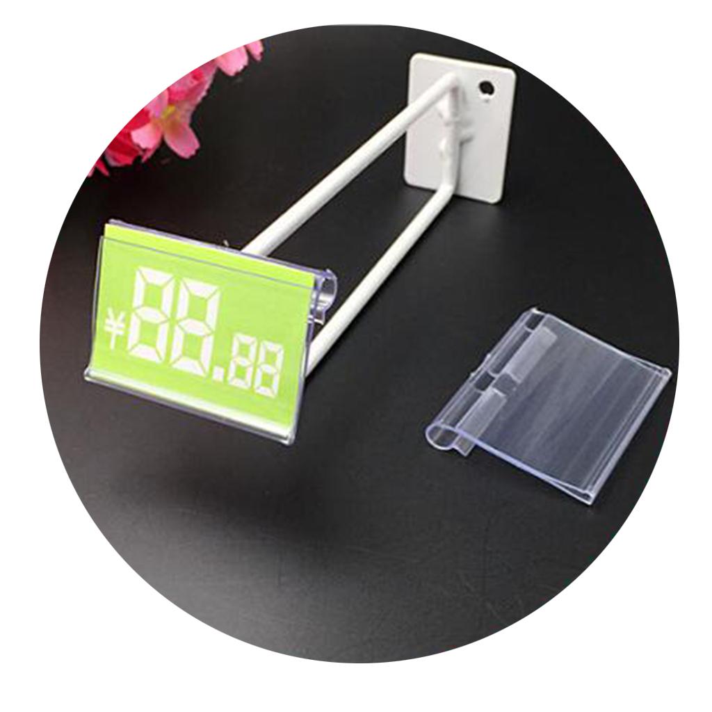 Clear Plastic Retail Price Tag Merchandise Sign Display Holder Store Tag Racks
