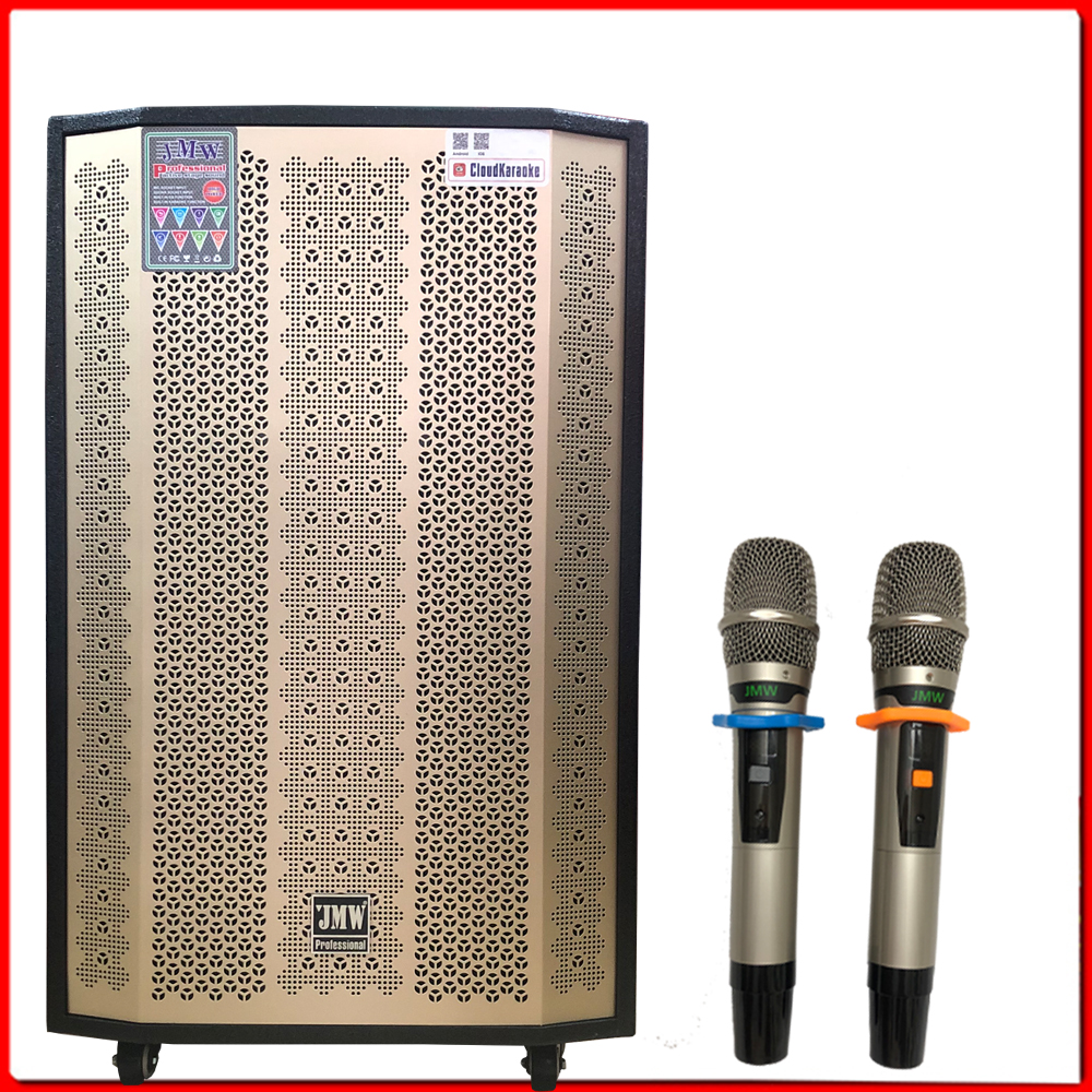 Loa Kéo Công Suất Lớn jmw j8000sa-01 Karaoke Di Động Bass 5 Tấc 2 loa trung 2 loa treble thùng gỗ Chính Hãng