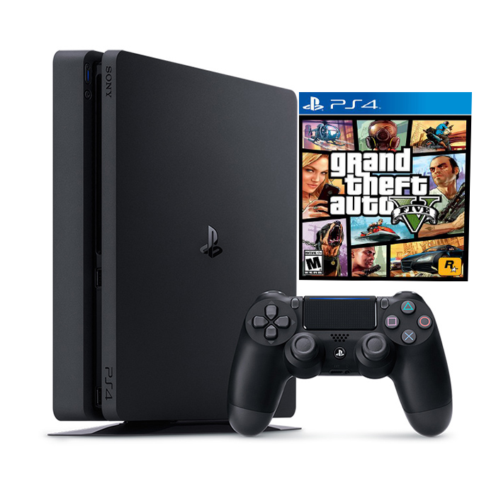 Bộ Máy Game Ps4 Slim 500gb Model 2218a Kèm Game Gta V - Chính Hãng