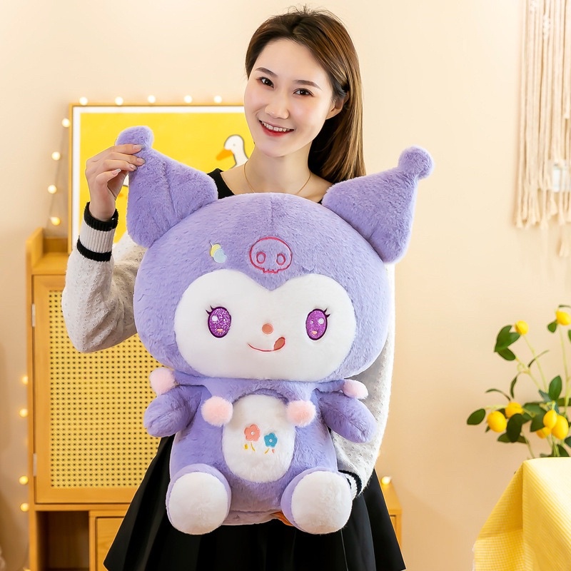 Thú bông thỏ melody kuromi tím - Size từ 26cm đến 60cm - Quà tặng gấu bông thỏ siêu dễ thương - Gối ôm mềm mịn cho bé