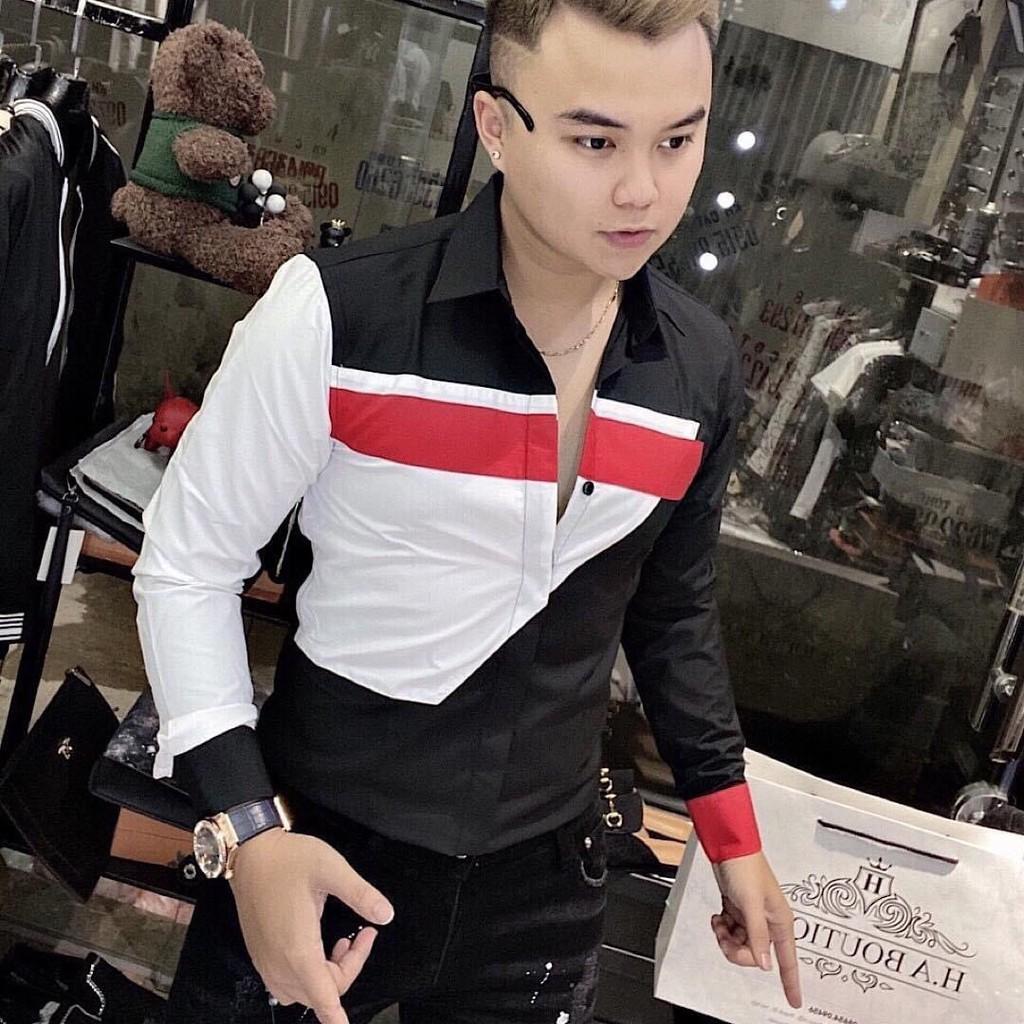 Áo sơ mi nam King168, chất lụa không nhăn không bai nhão mẫu LV04