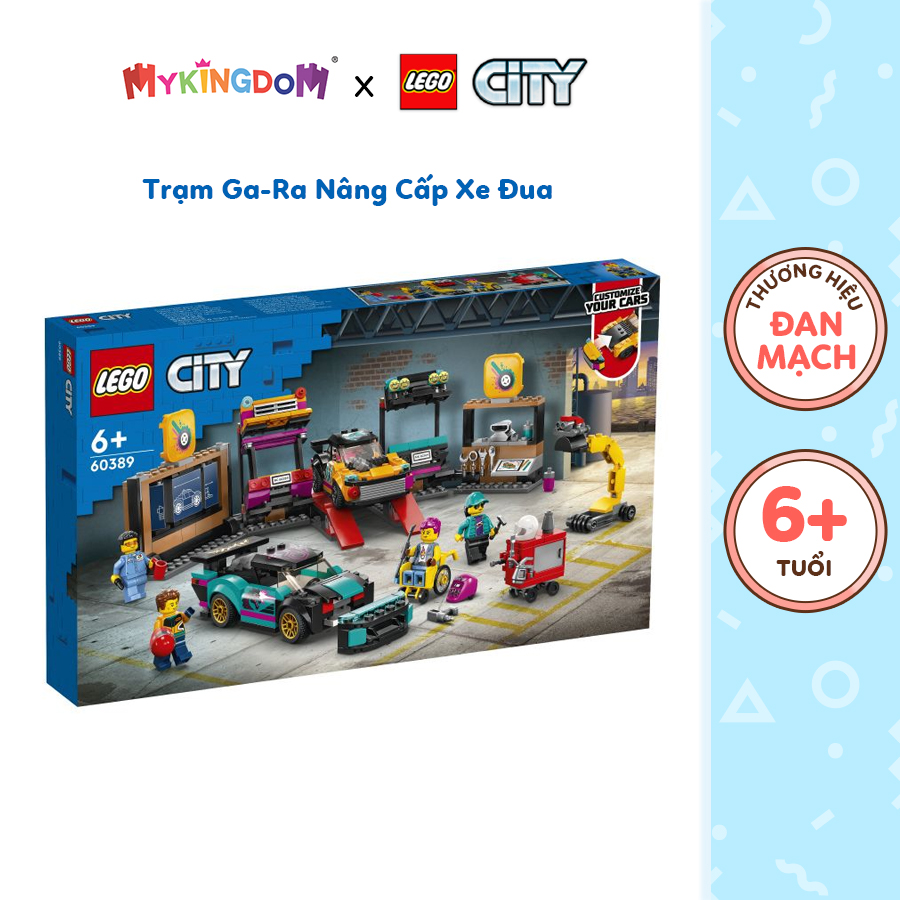 Đồ Chơi Lắp Ráp LEGO City Trạm Ga-Ra Nâng Cấp Xe Đua 60389 (507 chi tiết)