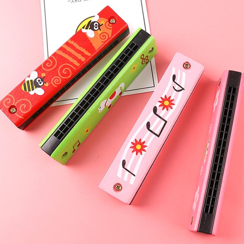 1 Chiếc Kèn Harmonica Bằng Gỗ 16 Lỗ Cho Bé