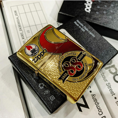 Bật lửa Zippo 88Th Anniversary Asia High Polish Plating –  Bản Mạ Vàng Kỷ Niệm 88 Năm Ra Đời Bật Lửa – ZA-2-147A