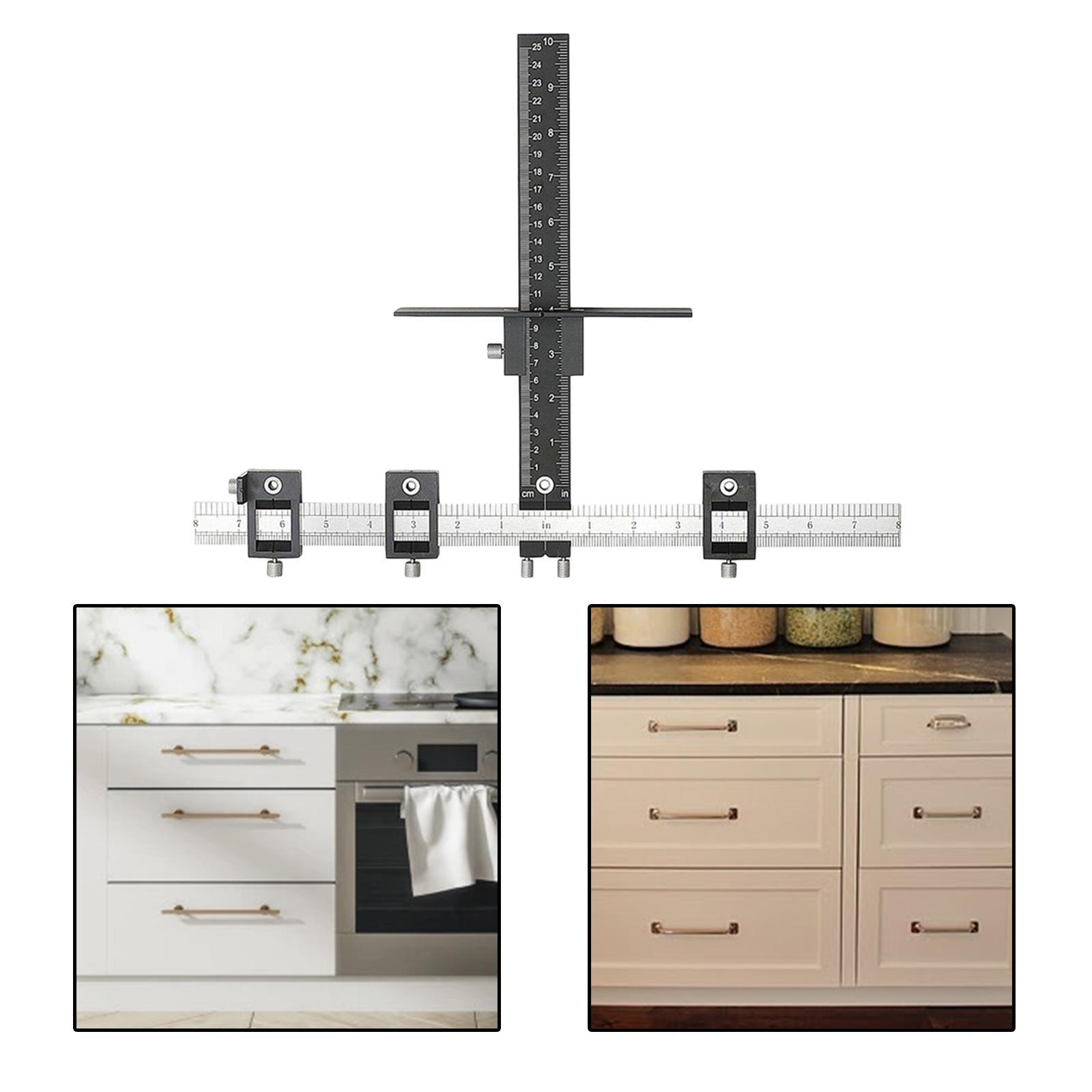 Punch Locator Cabinet Hardware Jig for Handles and Knobs On Doors