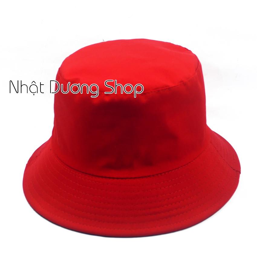 Nón bucket 2 mặt thêu hình bắn tim sành điệu - Chất liệu Cotton cao cấp tạo nên sự thoáng mát - Đỏ&amp;đen