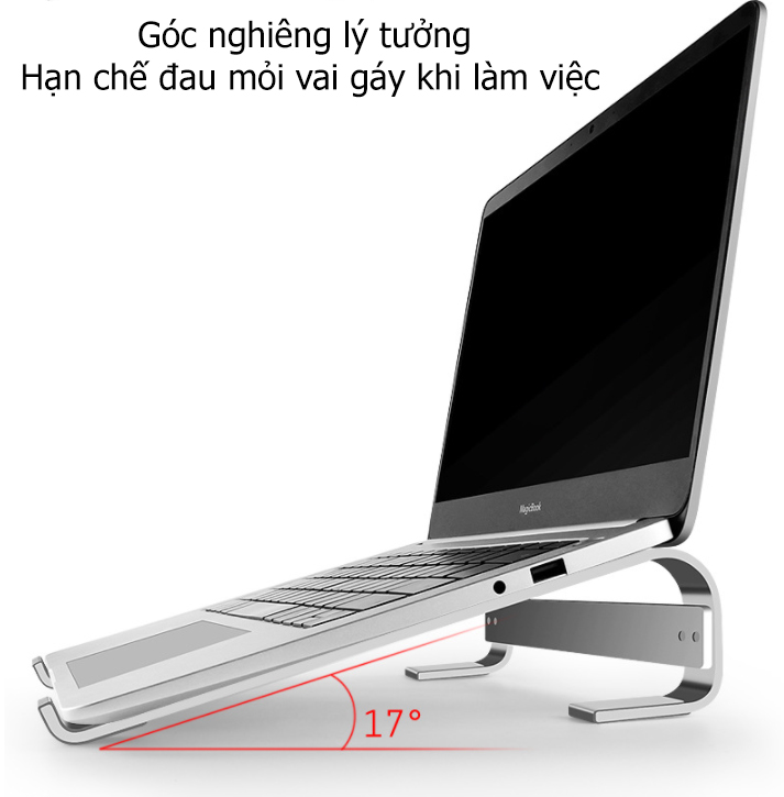 Giá Đỡ Tản Nhiệt Nhôm GD03 Cho Macbook, Laptop, Ipad Hỗ Trợ Tản Nhiệt Chắc Chắn - Hàng Chính Hãng